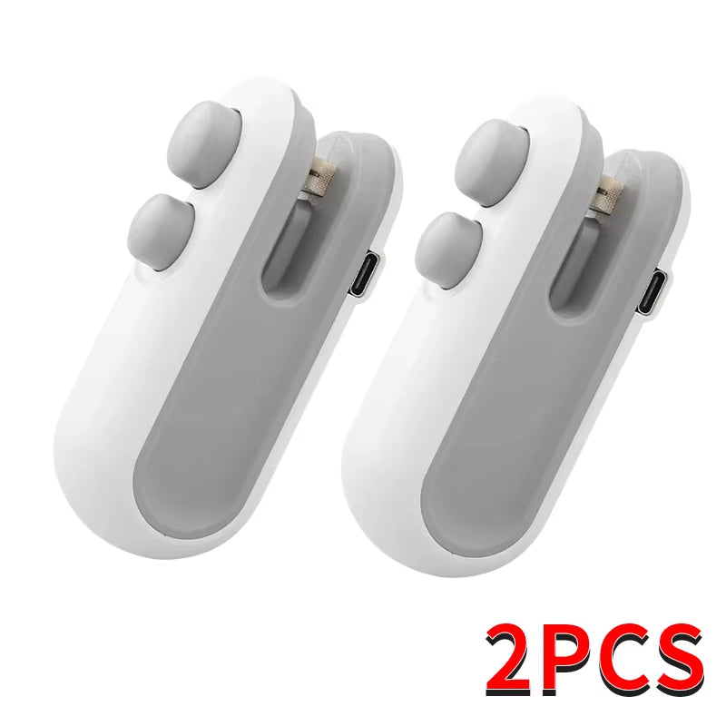 Mini Portable 2-in-1 Rechargeable Vacuum Sealing Machine for Household Snack Preservation