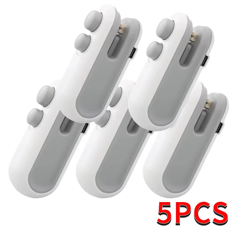 Mini Portable 2-in-1 Rechargeable Vacuum Sealing Machine for Household Snack Preservation