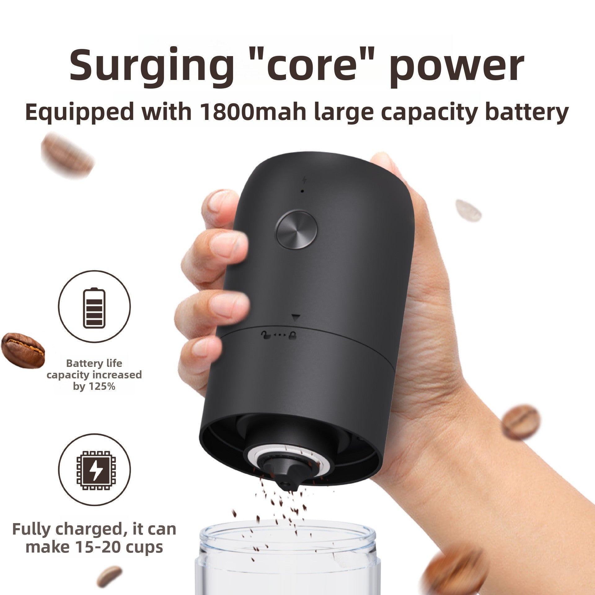 Portable coffee grinder